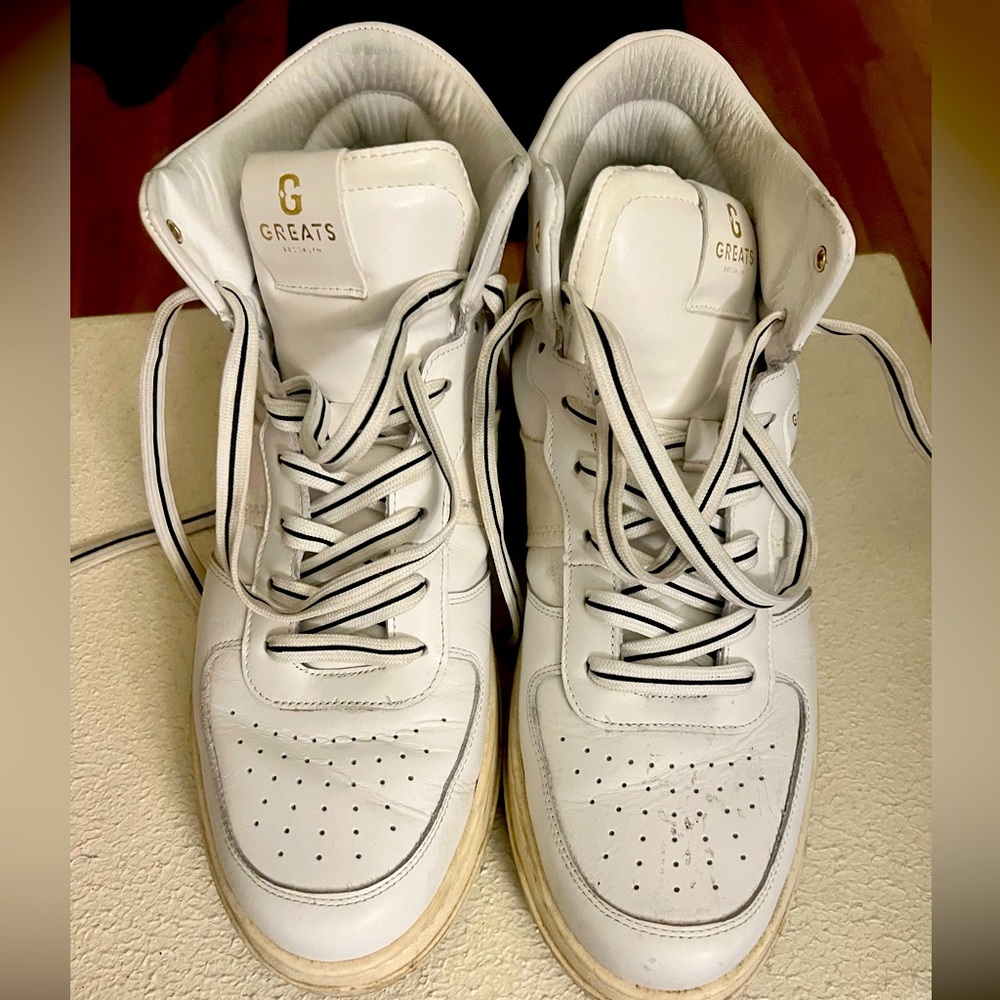 Greats Reebok style hi tops size 13. Just don't fit me quite right (~ small)